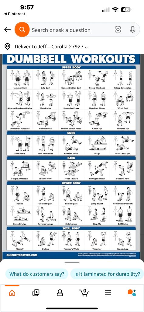 Free Weight Workout, Reverse Curls, Concentration Curls, Body Squats, Single Arm Row, Weight Workouts, Farmers Walk, Tricep Kickback, Chest Fly