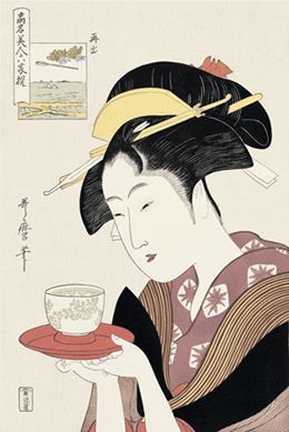 Edo Artist:  itagawa Utamaro (1753 - 1806) was a Japanese printmaker and painter, who is considered one of the greatest artists of woodblock print, ukiyo-e.  His name was romanized archaically as Outamaro.  He is known especially for his masterfully composed studies of women, known as bijinja. - Taste of Japan Art Geisha, Materi Bahasa Jepang, Japanese Woodcut, Japanese Art Print, Japan Illustration, Geisha Art, Japanese Drawings, Japanese Artwork, Japanese Illustration