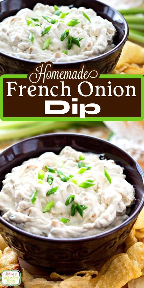 Homemade French Onion Dip French Onion Dip Recipe, Homemade French Onion Dip, Keto Beginner, Onion Dip Recipe, Keto Appetizers, Beginner Recipes, French Onion Dip, Savory Herb, Dip Recipes Easy