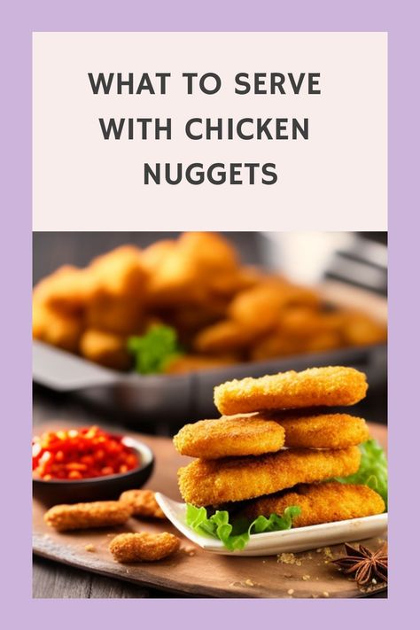 🍗🍟 Crispy Chicken Nuggets + 10 Mouthwatering Side Dishes! 😋🥦 #ChickenNuggets #DeliciousSides #FoodieHeaven Sides For Chicken Nuggets, Chicken Nuggets Side Dish, Crispy Chicken Nuggets, Sides For Chicken, Spicy Buffalo Chicken, Creamy Ranch Dressing, Sweet And Spicy Chicken, Jalapeno Chicken, Cooking Temperatures