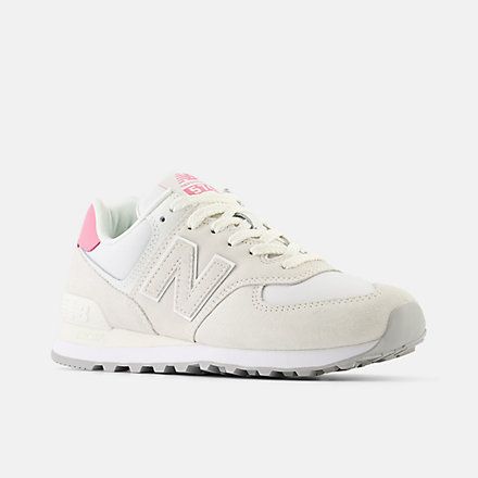 Light Pink New Balance Shoes, New Balance 574 Pink, 574 New Balance, New Balance Store, Pink New Balance, New Balance Style, Lifestyle Sneakers, Affordable Shoes, Lifestyle Shoes