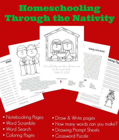 Homeschooling Through the Nativity free unit study on IntoxicatedOnLife.com Free Unit Study, Christmas Homeschool, Christmas Sunday School, Homeschool Holidays, Shopping For Christmas, Unit Studies Homeschool, Christmas Units, Christmas Lesson, Christian Activities