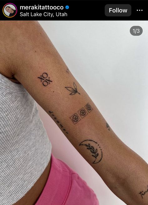 Arm Sleeve Tattoos For Women, Small Girl Tattoos, Small Arm Tattoos, Arm Sleeve Tattoos, Discreet Tattoos, Dainty Tattoos, Subtle Tattoos, Aesthetic Tattoo, Sleeve Tattoos For Women