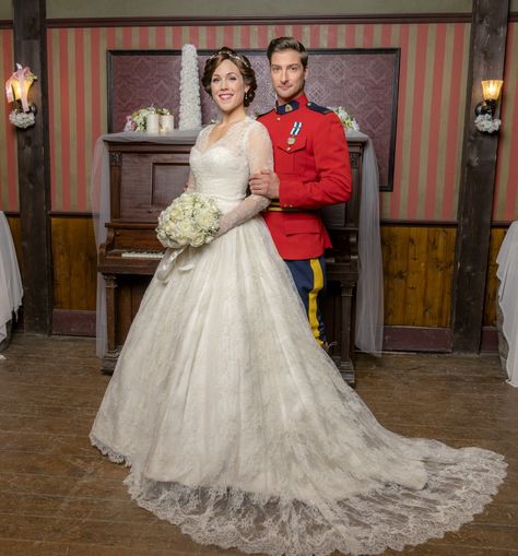 Mr. & Mrs. Jack Thornton of WHEN CALLS THE HEART! WCTH WEDDING OF JACK AND ELIZABETH! ERIN KRAKOW & DAN LISSING #HEARTIES #WCTH #WCTHWEDDING Elizabeth Thatcher, When Calls The Heart, Jack And Elizabeth, Wedding Dress, On Instagram, Instagram