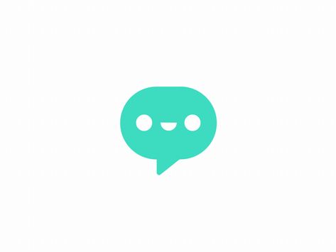 Cute Logo Animation, Chat Bubble Logo, Speech Bubble Logo, Talking Animation, Speech Logo, Simple Logo Animation, Animation Face, Logo Chat, Chatbot Design