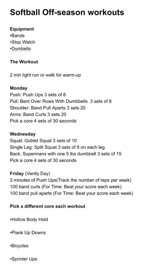 Softball Diet Plan, Gym Workouts For Softball Players, Softball Workouts At Home Pitcher, Off Season Softball Workouts, D1 Softball Workout, Softball Gym Workouts, Softball Hitting Drills For Power, Softball Pitcher Workouts, Softball Workouts At The Gym