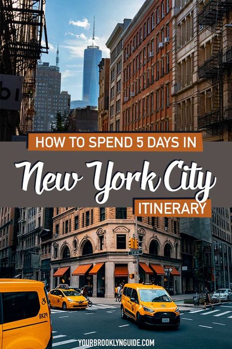 How to spend 5 days in New York City itinerary and the perfect itinerary for 5 days in NYC New York 7 Day Itinerary, 4 Days In Nyc, Nyc Trip Planning, 4 Days In New York, New York Trip Planning, Nyc Tips, Nyc Sightseeing, Nyc 2023, Nyc Vacation