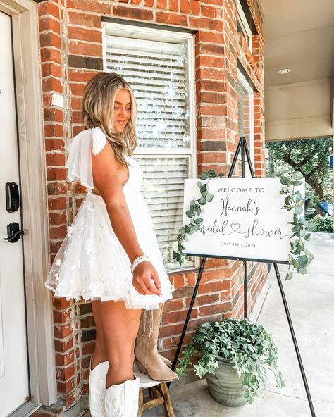 Bridal Shower 7.13.2024 - Boots & Bubbly 👢🫧 • Dress - @selfie_leslie Boots - @willowchicboutique Necklace - @smilebelleofficial • #bridalshower #bridalshowerideas #bridalshowerdress #bride #bridestyle #bridesofinstagram #dfw #dallastexas #trending #trendingnow #viral #fyp #explorepage✨ #cuteoutfits #summerdress #whitedress #bootsandbubbly Bridal Brunch Outfit, Dress Selfie, Second Wedding, Selfie Leslie, Bridal Shower Dress, Bridal Brunch, Second Weddings, Brunch Outfit, Bride Style