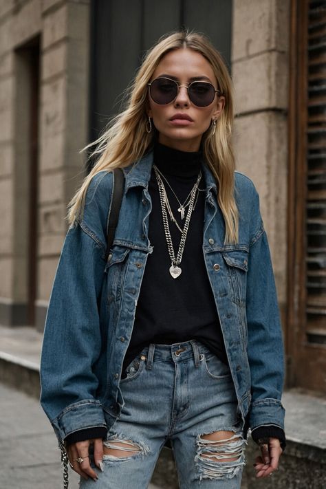 Get inspired by 13 trendy black grunge outfits that add edge to any wardrobe. Whether you prefer distressed pants or layered flannels, these styles are perfect for a cool, dark aesthetic. #GrungeFashion #TrendyOutfits #EdgyStyle Black Grunge Outfit, Grunge Outfits Women, Black Maxi Skirt Outfit, Black Outfits For Women, Slip Dress Layering, All Black Outfits For Women, Women Grunge, Outfits Primavera, Distressed Pants