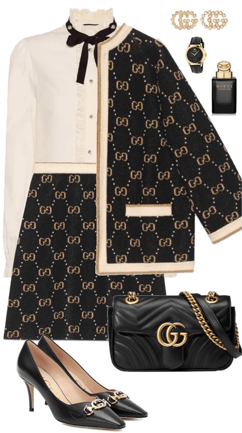 Gucci Intense Oud, Gucci Outfits Women, Gucci Outfit, Branded Outfits, Gucci Dress, Chique Outfits, Korean Casual Outfits, Gucci Outfits, Mode Kpop