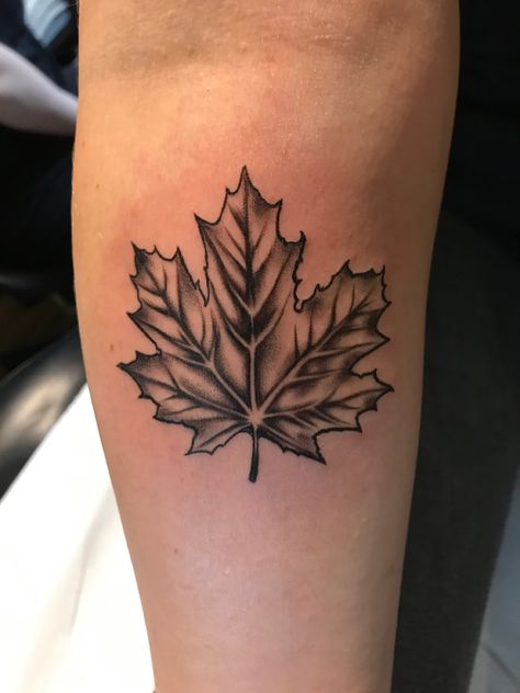 Leaf Elbow Tattoo, Inner Elbow Tattoos, Canada Tattoo, Sycamore Leaf, Unique Small Tattoo, Leaf Tattoo, Oh Canada, Dibujos Tattoo, Sick Tattoo