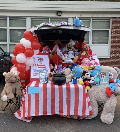 #whereintheworldiswaldo #trunkortreat #halloween #whereswaldo #2021 Wheres Waldo Trunk Or Treat Ideas, Where's Waldo Trunk Or Treat, Where’s Waldo Trunk Or Treat Ideas, Trunk Or Treat Where’s Waldo, Halloween Things To Do, Church Trunk, Trunk Or Treat Ideas, Halloween Tricks, Wheres Waldo