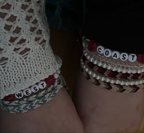 bracelets, west coast, lana del rey Lana Del Rey Inspired Gifts, 4 Matching Bracelets, Aesthetic Beaded Bracelets Homemade, Lana Del Rey Clay Bead Bracelet, Bracelet Ideas Lana Del Rey, Lana Del Rey Inspired Bracelet, Bids Bracelets, Lana Del Ray Bracelet, Lana Del Rey Beaded Bracelet