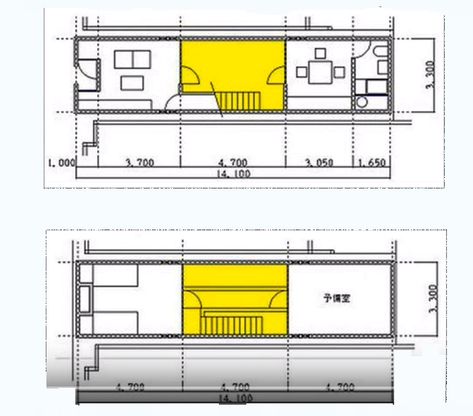 Azuma House – Row House Azuma House Plan, Tadao Ando House, Azuma House, Japanese Small House, I House, Japanese Houses, Tv Room Design, Tadao Ando, Narrow House