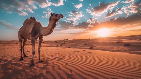 Desert Camel Silhouette: A lone camel stands majestically against the stunning backdrop of a desert sunset #camel #desert #sunset #dunes #sand #aiart #aiphoto #stockcake ⬇️ Download and 📝 Prompt 👉 https://ayr.app/l/s2Hd Camel Silhouette, Silhouette Images, Desert Sunset, Fb Covers, Aesthetic Backgrounds, Free Stock Photos, High Quality Images, Camel, Photographer