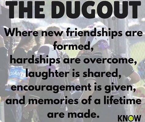 The Dugout! Youth Baseball Quotes, Softball Sign, Boyfriend Baseball, Softball Memes, Baseball Cross, Quotes For Boyfriend, Softball Crafts, Softball Drills, Softball Stuff