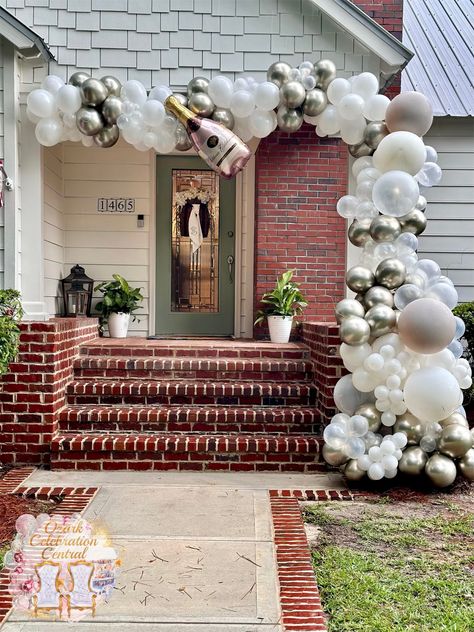 #frontporchideas #balloon garland #birthdaygirl Rental Decorating, Balloon Decor, Event Rentals, Balloon Garland, Event Rental, Balloon Decorations, Front Porch, Girl Birthday, Porch