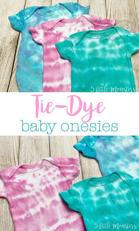 Tie dyed baby onesies are cute, fun, and colorful, and they are also easy to make. The best part is seeing how they turn out when you finish. Tie Dye Onesies Patterns, How To Tie Dye Onesies, Tye Dye Onesie Station, Tye Dye Onesie Diy, Tie Dye Onesie Diy, Tie Dye Onesie Station, Tie Dye Baby Onesies, Tye Dye Onesie, Tie Dye Onesies