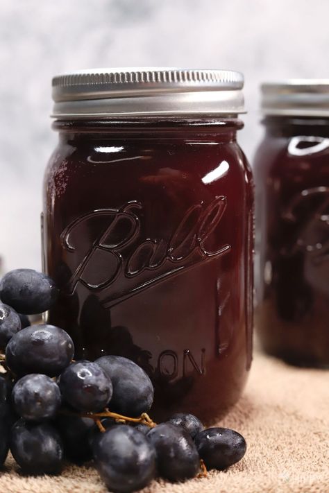 How to Can Grape Juice (Step by Step with Photos) How To Juice Grapes Without A Juicer, Canned Grape Juice, Making Grape Juice, How To Make Grape Juice From Concord Grapes, Canning Grape Juice Concentrate, Canning Grape Juice, Can Grape Juice, Grapes Juice, Compost Mulch