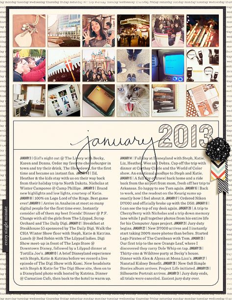 Month In Review Scrapbook Layout, 8 5 X 11 Scrapbook Layouts, 8.5x11 Scrapbook Layouts, Monthly Recap, 4h Projects, Family Yearbook, Month At A Glance, Photo Album Journal, Digital Scrapbooking Templates