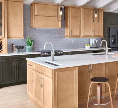 Cabinet Color: Maple Rye Maple Rye Cabinets, Kitchen Examples, Maple Kitchen, Cabinet Color, Kitchen Cabinet Colors, Office Cabinets, Cottage Kitchen, Cabinet Colors, Kitchen Colors