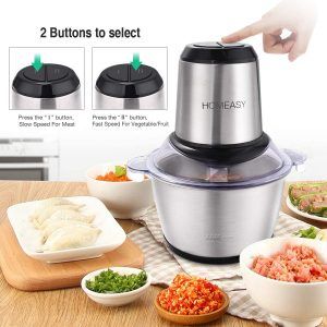 Top 10 Best Small Electric Food Choppers (2021 Reviews) - Brand Review Slicer Dicer, Electric Foods, Best Blenders, Functional Food, Vegetable Chopper, Food Chopper, Blender Recipes, Meat Grinder, Mini Foods