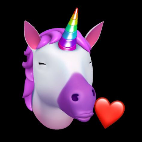 Unicorn Pfp Aesthetic, Purple Heart Emoji, Ios Heart Emoji, Iphone Skull Emoji, Emoji Ip, Unicorn Emoji Wallpapers, Pig Emoji, Unicorn Emoji, Emoji Stickers Iphone