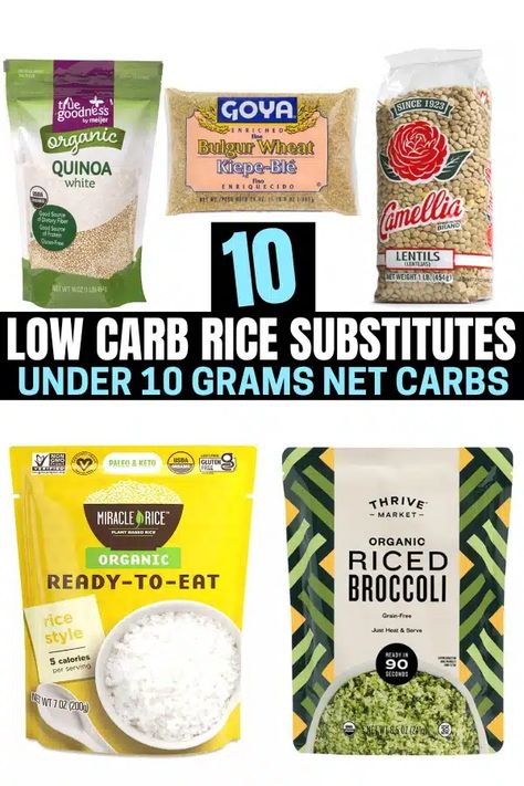 Rice Substitute Low Carb, Grains List, Miracle Rice, Rice Alternatives, Rice Substitute, Low Carb Rice, Rice Plant, Riced Veggies, Organic Rice