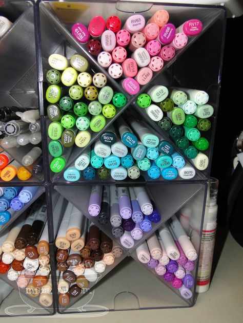 Confessions of a Ribbon Addict: Copic Markers: Organization, Storage, and Tips!