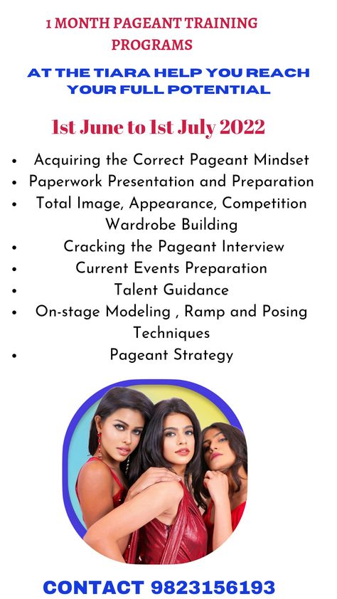 Be an Unstoppable Miss or Mrs in India with The Tiara Pageant Training Studio Contact 9823156193 Beauty Pageant Questions, Pageant Questions, Pageant Training, Miss Pageant, Pageant Interview, Training Studio, Miss India, Ancient Beauty, Modeling Tips