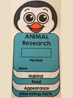 ANIMAL RESEARCH: Animal research flip book - This flip book is hands-on, easy to assemble and fun!   It includes : - Flip book with categories (habitat, food, appearance and interesting facts) Animal Writing, Spanish Projects, Mini Beasts, Animal Habitat, Animal Research, Animal Report, Animal Classification, First Grade Science, Elementary Library