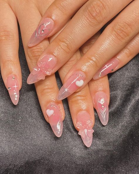 All Posts • Instagram Pink Sparkle Nails, Emoji Nails, Almond Nails Pink, Rediscover Yourself, Anime Nails, Drip Nails, Her Nails, Classy Acrylic Nails, Almond Acrylic Nails