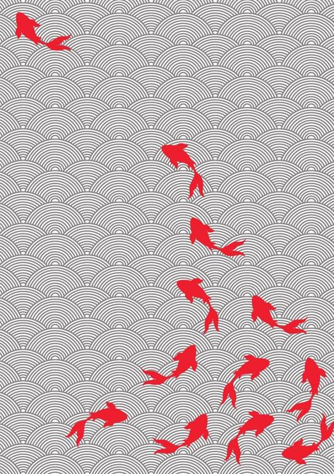 Art de Kapach Koi Wallpaper, L Wallpaper, Textil Design, Plakat Design, Pola Gelang, Asian Design, Design Textile, Japanese Patterns, Japan Design