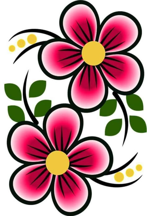 Flower Painting Wall, Simple Flower Drawing, Easy Flower Drawings, Flower Pattern Drawing, Terra Cotta Pot Crafts, Flower Drawing Design, Flower Art Drawing, Beautiful Flower Designs, Decorated Flower Pots