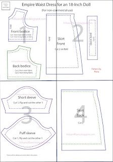 Frills and Flares: Free Printable PDF Sewing Patterns Free Doll Clothes Sewing Patterns, Doll Dress Tutorial, Free Doll Dress Pattern, American Girl Doll Sewing Patterns Free, 18in Doll Clothes Patterns Free, American Girl Doll Clothes Patterns Free, Dolls Clothes Patterns Free, Free American Girl Doll Clothes Patterns, American Girl Clothes Patterns Free