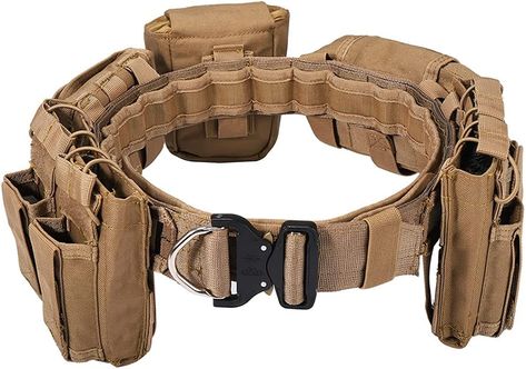 Belt With Pouches, Hiking Belt, Survival Belt, Drop Leg Holster, Battle Belt, Military Accessories, Duty Belt, Military Belt, Tactical Accessories