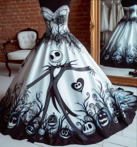 Nightmare Before Christmas Wedding Dresses, Halloween Ballgown, Nightmare Before Christmas Wedding Dress, Nightmare Before Christmas Clothing, Christmas Wedding Dresses, Nightmare Before Christmas Dress, Jack Y Sally, Nightmare Before Christmas Wedding, Black Wedding Gowns