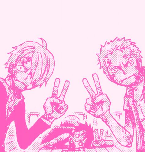 sanji + zoro + luffy pink icon Sanji Zoro Luffy, Pink And Green Wallpaper, Sanji Zoro, Zoro Luffy, One Piece Aesthetic, One Piece Wallpaper Iphone, She Wolf, Rosé Aesthetic, Pink One Piece