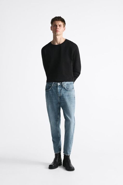 Faded Jeans Outfit, Minimalist Style Men, Cropped Jeans Men, Overall Men, Black Pants Outfit, Jeans Outfit Men, Minimalist Fashion Men, Fits Aesthetic, London Outfit