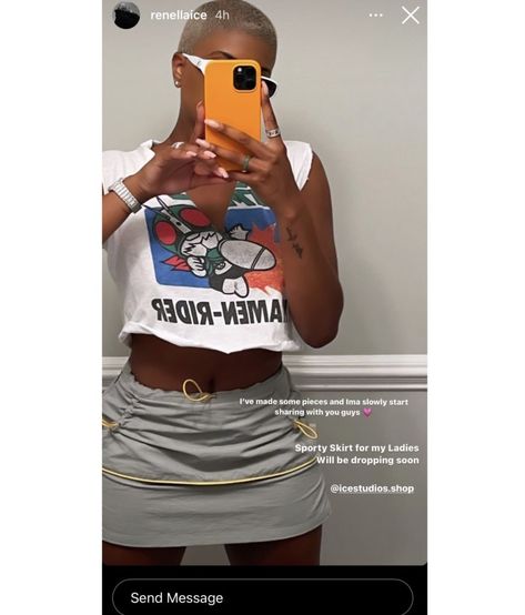 Bronx, New York-born Renell Medrano teases an upcoming apparel collection titled Ice Studios.The piece in question is a mini skirt with drawstring details at the waist. On Instagram Medrano introduced the apparel on Instagram and says”I’ve made some pieces and I’m slowly sharing with you guys.Sporty skirt for my ladies, will be dropping soon.” [read more] The post Photographer Renell Medrano Teases Upcoming Ice Studios Collection appeared first on SNOBETTE. Renell Medrano Hair, Renell Medrano Style, Ice Studios, Millennial Outfit, Renell Medrano, Sporty Skirt, Short Relaxed Hairstyles, Punk Rock Princess, Girly Fits