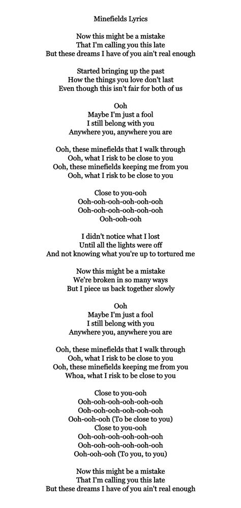 Minefields Faouzia Lyrics, Full Lyrics To Songs, Songs Full Lyrics, Suddenly Seymour, Song Lists, Couple Things, Lyrics Aesthetic, Song List, Songs Lyrics