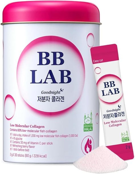 Amazon.com: BB LAB Good Night Low Molecular Collagen Powder Stick Supplement, Halal Certified, Korean Marine Collagen, Fish Collagen Peptides, Vitamin C, Glycine, Fast Absorption, Mix Berry Flavor : Health & Household Mix Berry, Collagen Supplements, Collagen Powder, Marine Collagen, Body Care Routine, Korean Cosmetics, Collagen Peptides, Diet Supplements, Mixed Berries