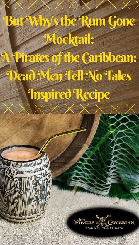 Mocktail Recipes | Movie Recipes | Tropical Drink Ideas | The Geeks have created the But Why's the Rum Gone Mocktail for the release of Pirates of the Caribbean: Dead Men Tell No Tales. It uses different fruits along with some allspice to create a flavor that would please anyone from the seasoned captain to the youngest swabbie. [giveaway] 2geekswhoeat.com Pirates Of The Caribbean Movie Night Food, Pirates Of The Caribbean Recipes, Pirates Of The Caribbean Drinks, Pirates Of The Caribbean Themed Food, Pirates Of The Caribbean Party Food, Pirates Of The Caribbean Movie Night, Pirates Of The Caribbean Party Ideas, Pirates Of The Caribbean Food, Pirates Of The Caribbean Dinner