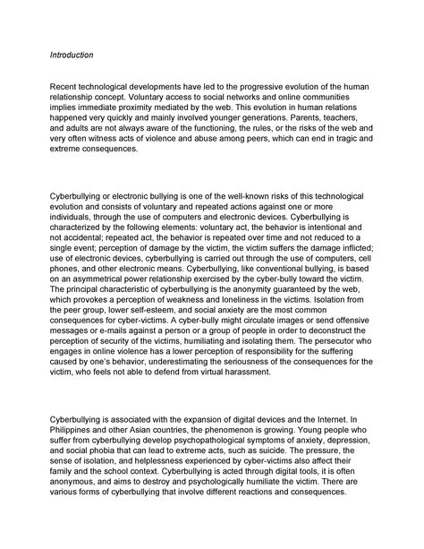 Cyberbullying essay - Introduction Recent technological developments have led to the progressive - Studocu Logarithmic Functions, High School Books, Literary Text, Essay Introduction, Mla Format, Lectures Notes, Human Relationship, School Books, Civil Engineering