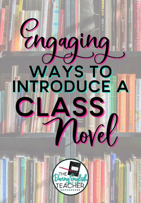 Looking for novel resources for middle school and high school? I’ve put together several of my favorite engaging ways to introduce a class novel to your secondary ELA class that will get them excited from Day One. In this post you will learn about anticipation guides, pre-reading introduction stations, student-paced digital novel introductions, and meet the main character press conference! Check out thedaringenglishteacher.com for more Secondary ELA resources!! Middle School Novel Studies, Secondary Ela Classroom, Novel Activities, Novel Study Activities, High School Reading, Pre Reading Activities, High School Activities, Learning Stations, English Language Arts High School