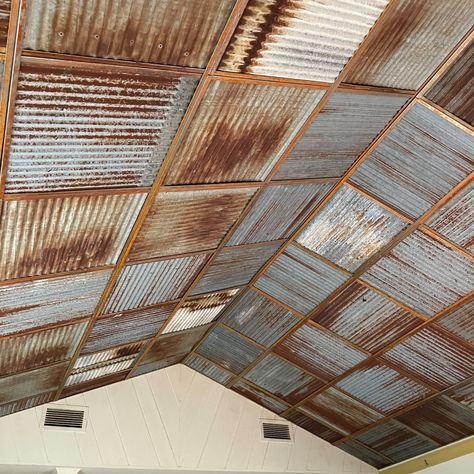 Gallery – Dakota Tin Rustic Tin Bathroom Ideas, Corrugated Metal Ceiling Basement, Tin Bathroom Ideas, Galvanized Tin Ceiling, Barn Tin Ceiling, Corrugated Metal Ceiling, Barn Tin Wall, Corrugated Tin Ceiling, Metal Tin Ceiling