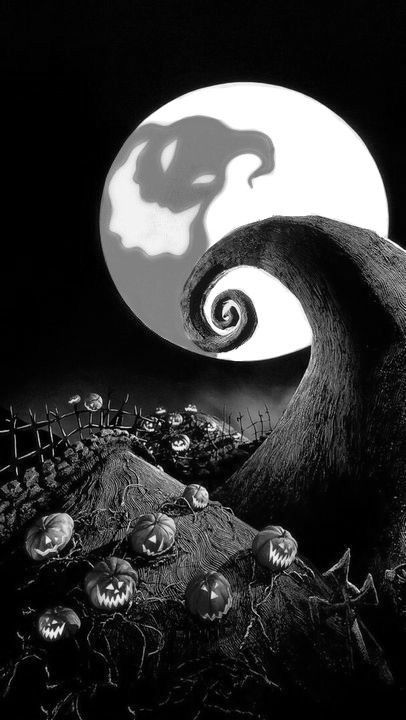 Art Halloween Wallpaper, Helloween Wallpaper, Nightmare Before Christmas Wallpaper, Halloween Wallpaper Iphone Backgrounds, Halloween Wallpaper Backgrounds, Tim Burton Art, Scary Wallpaper, Tim Burton Movie, Nightmare Before Christmas Halloween