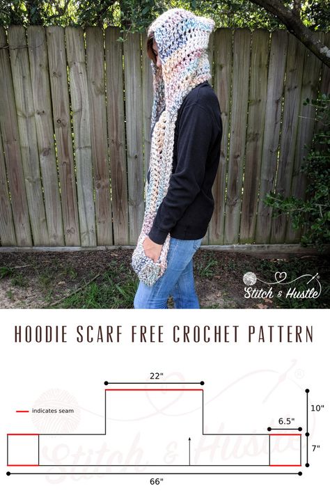 Crochet Scarf Hoodie Pattern, Crochet Scarf Pattern Free Easy, Crochet Hooded Scarf Pattern, Hooded Scarf Pattern, Hood Scarf, Crochet Scarf Easy, Crochet Hooded Scarf, Hoodie Scarf, Crochet Hoodie