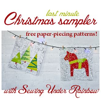 Last Minute Christmas Sampler a quilt along by Julianna Gasiorowska of Sewing under Rainbow | from QuiltAlong.net Paper Piecing Patterns Christmas, Paper Pieced Christmas Patterns, Christmas Tree Paper Piecing Pattern, Snowflake Nutcracker, Christmas Foundation Paper Piecing Patterns Free, Paper Pieced Santa Ornament Pattern, Paper Piecing Patterns Free, Christmas Sampler, Fox Quilt