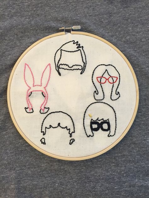 Geeky Embroidery, Bob S, Bob's Burgers, Beaded Cross Stitch, Cross Stitch Funny, Bobs Burgers, Craft Night, Stitch Ideas, Embroidery Cross Stitch